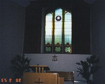 The two groups of ladies aid called “Ruth” and “Martha”, who were always known as the Dutch and the English ladies aid, had raised enough to donate the stained glass window.